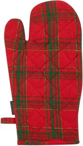Červeno-zelená vianočná chňapka rukavice Wonder Christmas – 33*18*2,6 cm