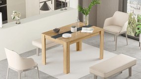 Obdĺžnikový jedálenský stôl Houseland Future 02 dub Castello/antracitovo sivý