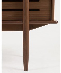 Knižnica v dekore orechového dreva Kave Home Carolin, 130 x 169 cm