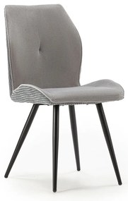 Svetlosivé menčestrové jedálenské stoličky v súprave 2 ks Adaya – Marckeric