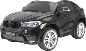 Ramiz BMW X6M XXL pre 2 deti Lakované čierne SUV + diaľkové ovládanie + ekokoža