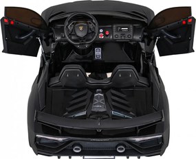 Ramiz Lamborghini SVJ DRIFT pre 2 deti čierna + funkcia Drift + diaľkové ovládanie + MP3 LED + pomalý štart