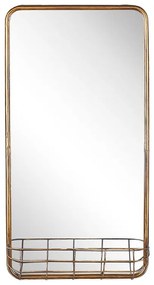 Nástenné zrkadlo 80 x 40 cm zlaté MACON Beliani