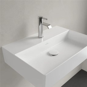 VILLEROY &amp; BOCH Memento 2.0 závesné umývadlo s otvorom, bez prepadu, 600 x 420 mm, Stone White, s povrchom CeramicPlus, 4A2261RW