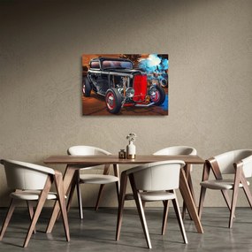 Sklenený obraz veterána (70x50 cm)