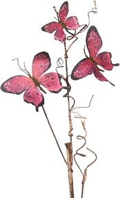 Dekoratívna vetva s ružovými motýlikami Butterfly pink - 14*5*85 cm