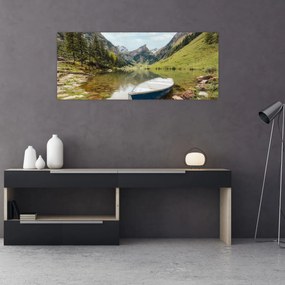 Obraz - Seealpsee, jazero Švajčiarska (120x50 cm)