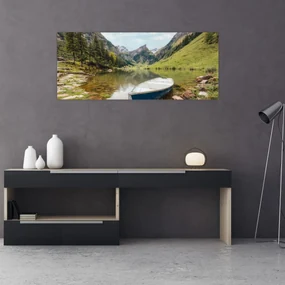 Obraz - Seealpsee, jazero Švajčiarska (120x50 cm)