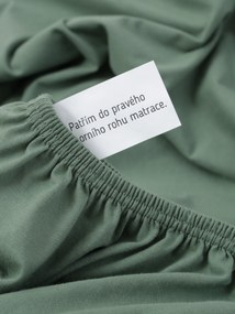 Jersey plachta s elastanom Deluxe 140 × 200 cm – olivová