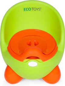 Detský nocník ECOTOYS pre deti od 12 mes., vyberateľná miska, protišmykové nožičky, zelený