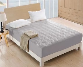 Prešívaný chránič na matrac - sivý Šírka: 90 cm | Dĺžka: 200 cm