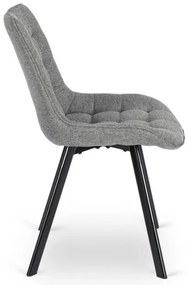 Vintino kreslo BERA Látka - sivá farba, nohy čierne - vintino.sk