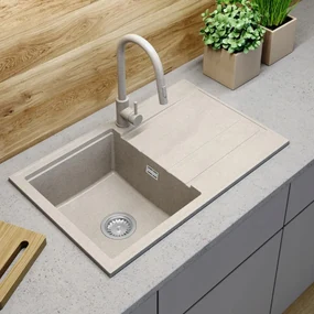 Gamma Modern 8050, 1-komorový granitový drez 790x500x210 mm, béžová, GMA-ZM-8050-B