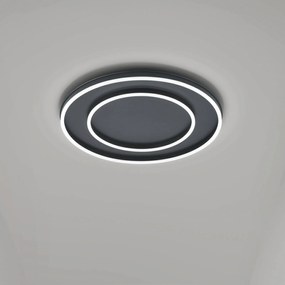 Helestra Sona stropné LED svietidlo čierna Ø 59 cm