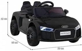 Detský automobil Audi R8 na batérie, čierne