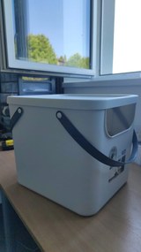 Rotho 2. akosť - XL - Odpadkový kôš na triedený odpad ALBULA alebo ako kôš na bielizeň, 40l, biely