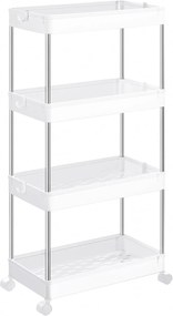 Regál na kolieskach VOXO I biely