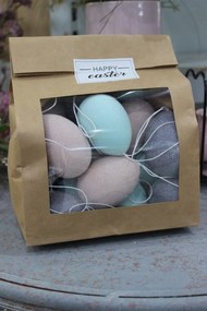 Závesné pocukrované veľkonočné vajíčka 21ks 7cm