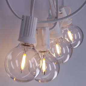 Brilagi - LED vonkajšia dekoratívna GIRLANDA 10xE12 8 m biela IP44 teplá biela