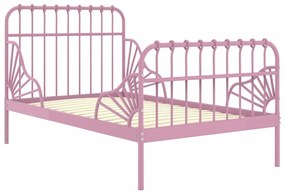 Detská rastúca posteľ 80x130/200 Dekorhome Ružová