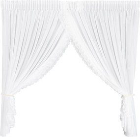 ZÁCLONA NA PÁSKE LUISA 400X160 CM BIELA