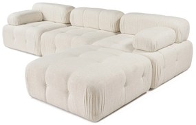 Doblo 3 Seat with Pouffe ( L1-O1-1R-Pouffe) - Krém