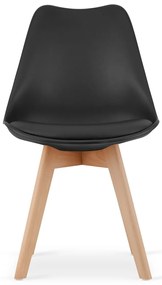 Čierna jedálenská súprava 1 + 4, stôl MADO ARTISAN 120x80 + stoličky BALI MARK čierna