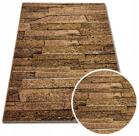 Sindbad MÄKKÝ KOBEREC 120X170 CM NEW IDEA DOSKY HNEDÉ 3186B55 POD STOLÍK DO OBÝVAČKY
