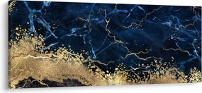 Obraz - Tmavo-modrý mramor (120x50 cm)