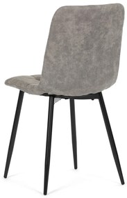 Autronic - Židle jídelní, šedá látka cowboy, nohy černý kov - CT-281 GREY3 NOVINKA