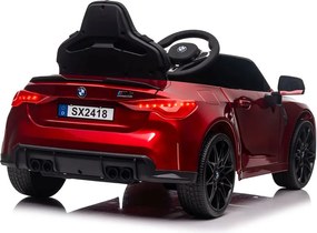 LEAN CARS BMW M4 Červené batériové auto, lakované
