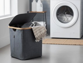 Kôš na bielizeň NOLVIO 50 L, modrosivý