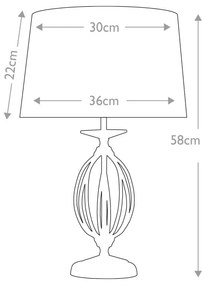 Elstead AG-TL-POL-BRASS - Stolná lampa AEGEAN 1xE27/60W/230V zlatá