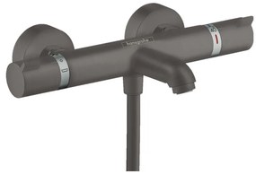 Hansgrohe Ecostat Comfort, termostatická vaňová batéria, čierna-chrómová kartáčovaná, HAN-13114340