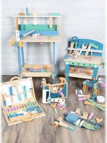 Stavebnica Nordic 67 dielov – prírodná drevená stavebnica v pastelových farbách