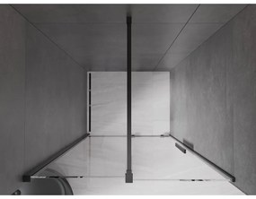 Mexen Velar, posuvné dvere do otvoru 100x200 cm, 8mm číre sklo, čierna matná, 871-100-000-01-70