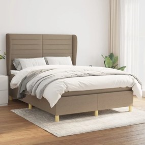 Boxspring posteľ s matracom sivohnedý 140x190 cm látka 3128601