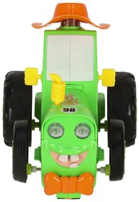 KIK RC skákajúci a tancujúci traktor s prívesom, diaľkovo ovládaný, zelený