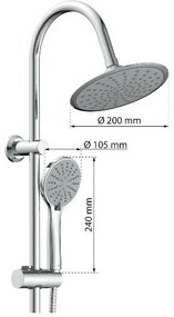 Eisl Sprchová súprava s dažďovým prúdom Easy Rain  (100389705)
