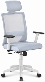 PreHouse HC- 1021 Grey White FABRIC otočná kancelárska stolička