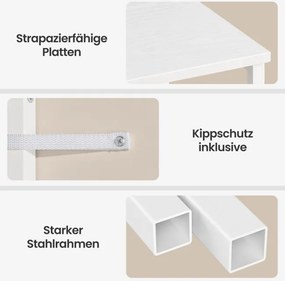 Sada 2 nočných stolíkov s LED osvetlením a nabíjacou stanicou LGSB35203W102