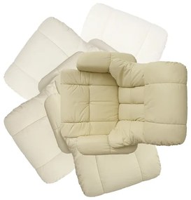 Polohovacie kreslo HABI krémové/prírodný dub