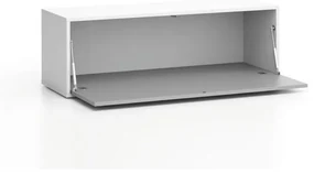 Nízka skrinka LAYERS, výklopná, 1200 x 400 x 394 mm, biela / sivá