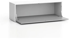 Nízka skrinka LAYERS, výklopná, 1200 x 400 x 394 mm, biela / sivá