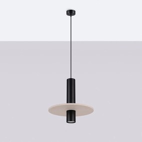 Závesné svietidlo Pelta 1, 1x čierne kovové tienidlo, be
