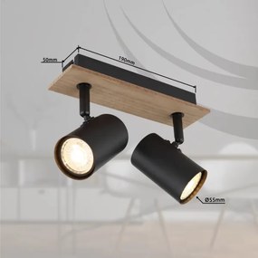 Globo 57905-2 - Bodové svietidlo LINCA 2xGU10/35W/230V