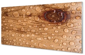 Sklenený obklad do kuchyne Kvapky vody dreva 120x60 cm