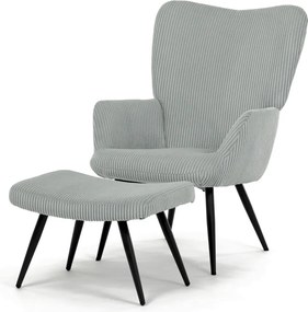 Autronic BONTEC Relaxačné kreslo, modrá, menčestrová látka, AK-L7285 BLUE6 Farba: Béžová