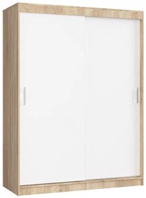 Šatníková skriňa s posuvnými dverami 150 cm CLP mono sonoma / biela