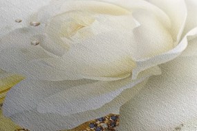 Obraz luxusná ruža s abstrakciou - 90x60